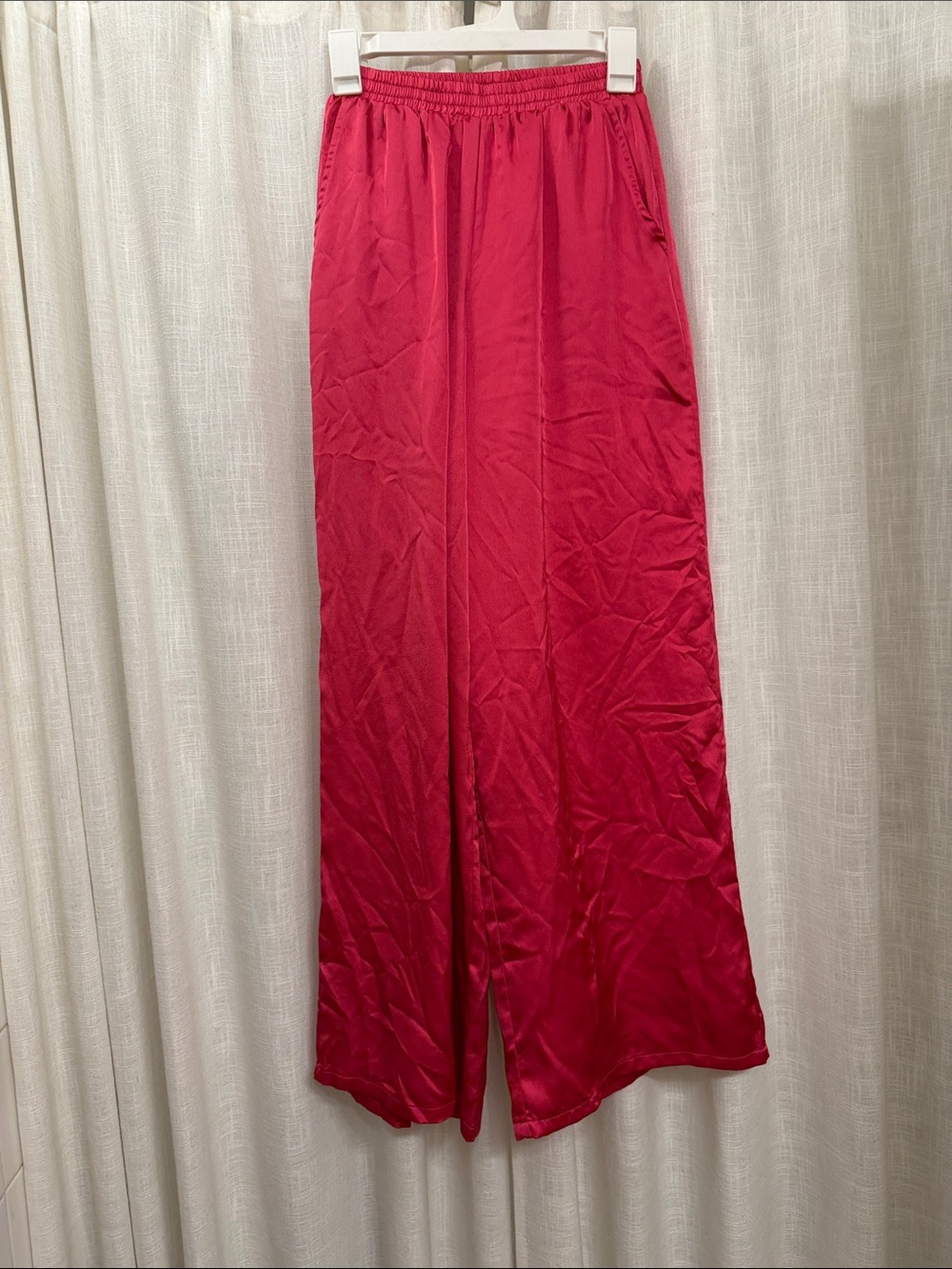 Pink Silk Trouser Pant